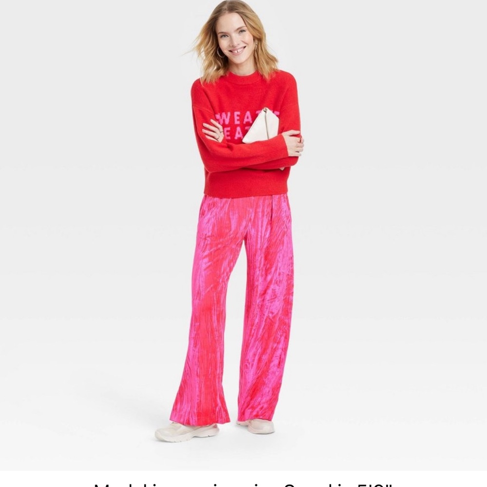 Wide Leg Velvet Pants